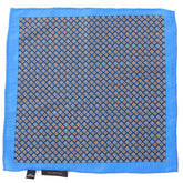 Deji Blue Motif IMS 33cm Pocket Square - Tie Doctor